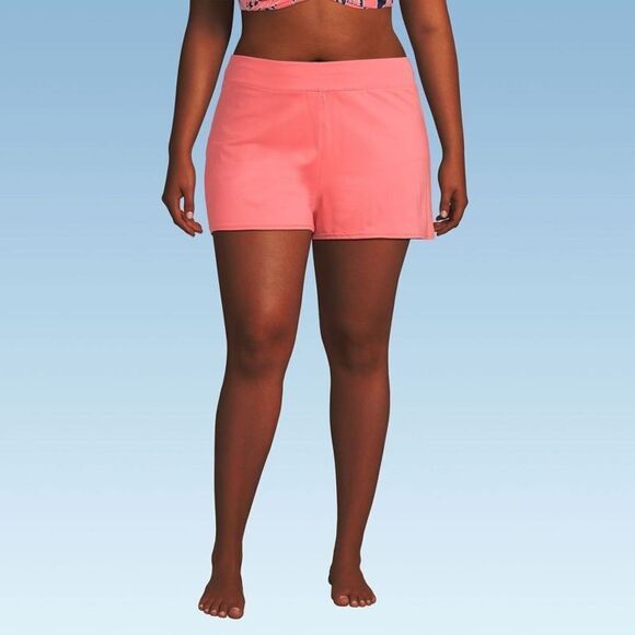 Land's End plus size stretch full panty swimsuit Wood Lily color 3" inseam 18 - Picture 1 of 5